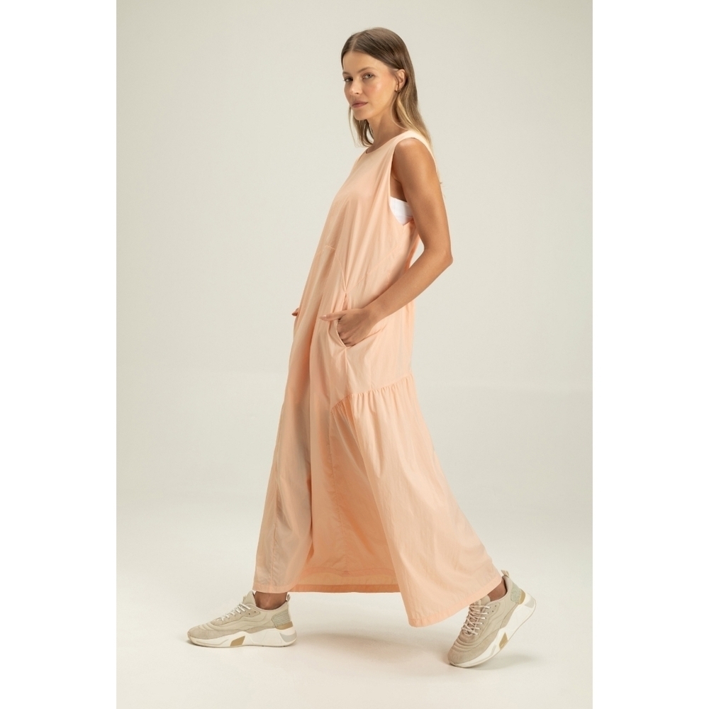 LIVE! Activewrar Brazilian Brand Nylon Midi Dress‎ Peach Color Size Small NWT